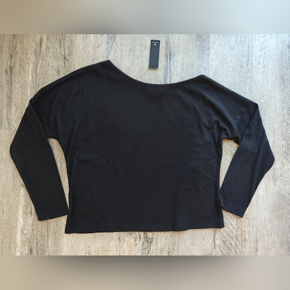 Lulu's Black Ribbed Long Sleeve Sweater - Picture 10 of 13